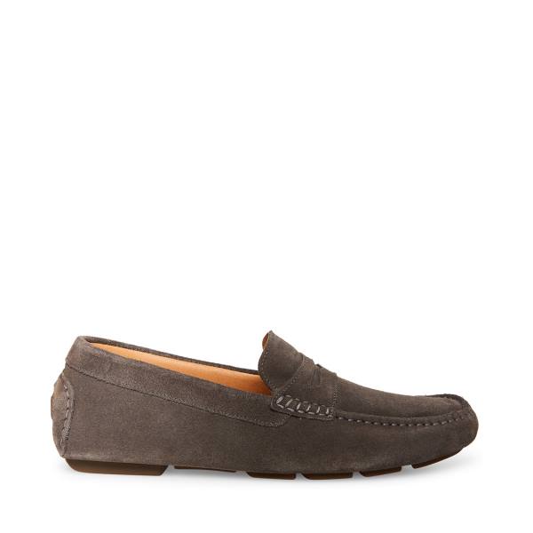 Pánské Loafers Steve Madden Italo Semišové Tmavě Šedé | SM-176XZ