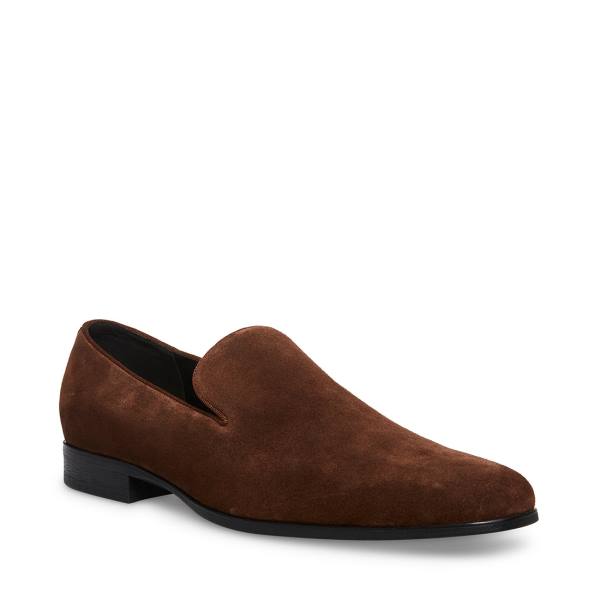 Pánské Loafers Steve Madden Parigi Semišové Hnědé | SM-784JQ