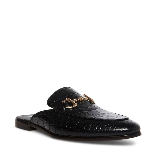 Pánské Společenské Boty Steve Madden Dazling-c Crocodile Černé | SM-582WZ