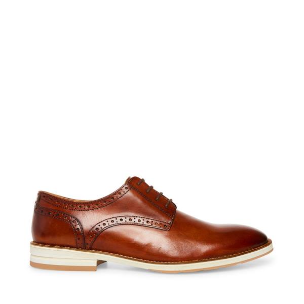 Pánské Společenské Boty Steve Madden Derbyy Læder Hnědé | SM-274AZ