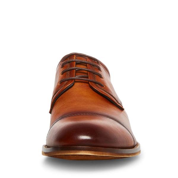 Pánské Společenské Boty Steve Madden Doak Cognac Læder Hnědé | SM-675UZ