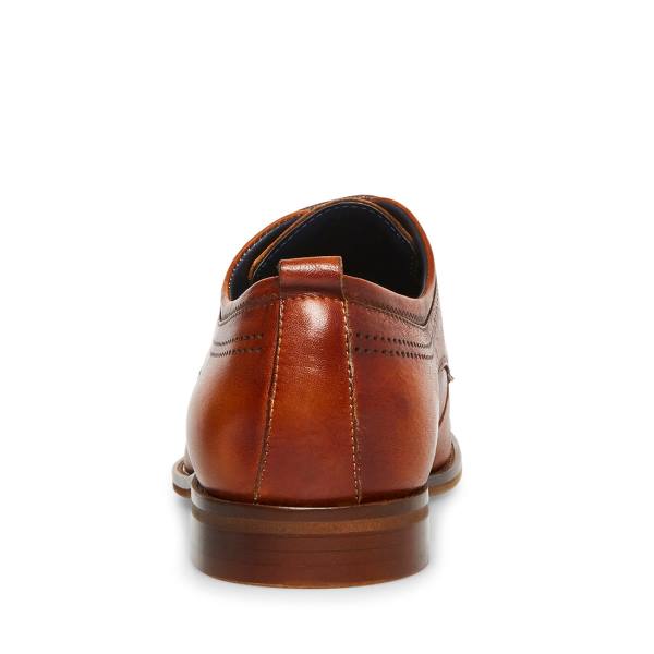 Pánské Společenské Boty Steve Madden Doak Cognac Læder Hnědé | SM-675UZ