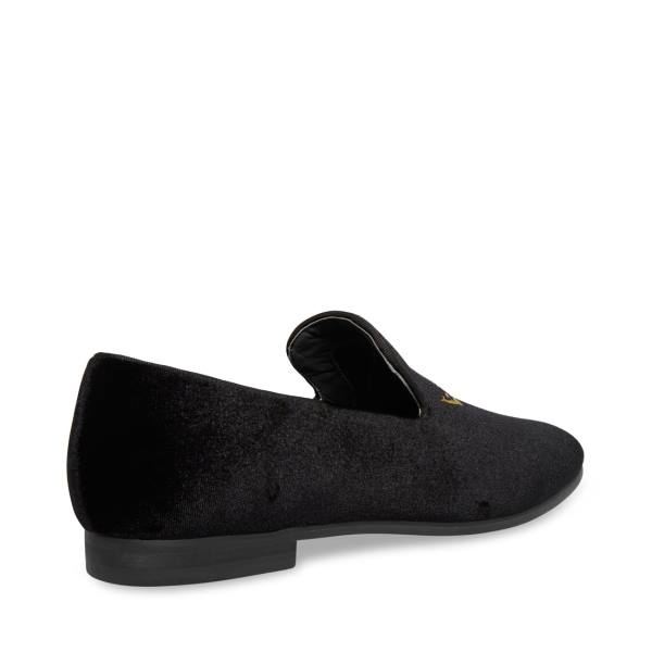 Pánské Společenské Boty Steve Madden Edmund Velvet Černé | SM-713XM