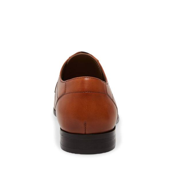 Pánské Společenské Boty Steve Madden Perris Cognac Læder Hnědé | SM-925EB