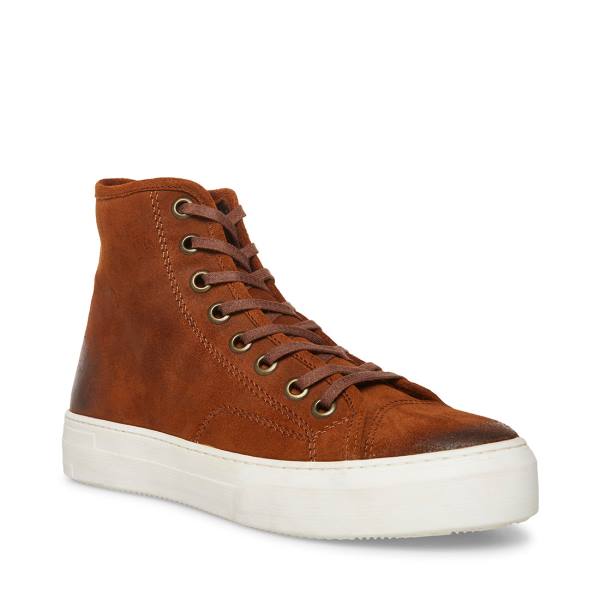 Pánské Tenisky Steve Madden Forte Cognac Semišové Hnědé | SM-138GL