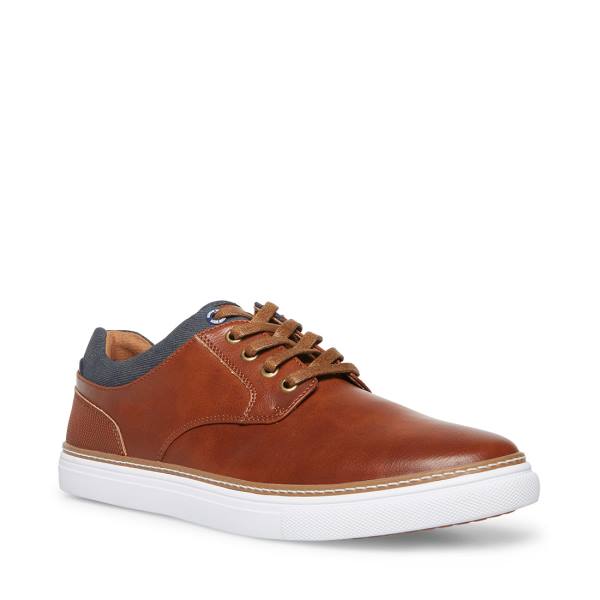 Pánské Tenisky Steve Madden Gully Tan Læder Hnědé | SM-348EB