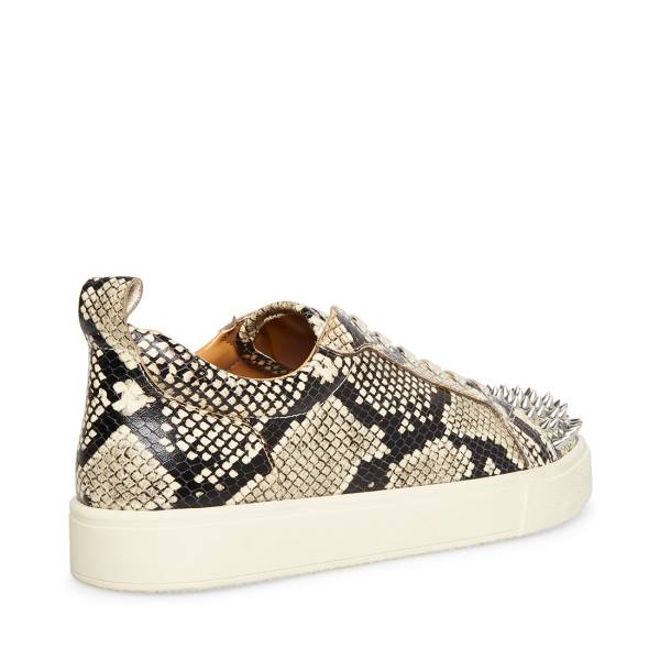 Pánské Tenisky Steve Madden Portall Natural Snake Béžový Hadí Kůže | SM-471HX