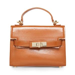 Dámské Crossbody Kabelky Steve Madden Bdignify Cognac Lakovaná Hnědé | SM-614JX