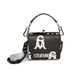 Dámské Crossbody Kabelky Steve Madden Bkinder-white Černé Bílé | SM-945XU