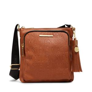 Dámské Kabelky Přes Rameno Steve Madden Logo Crossbody Cognac Hnědé | SM-275HM