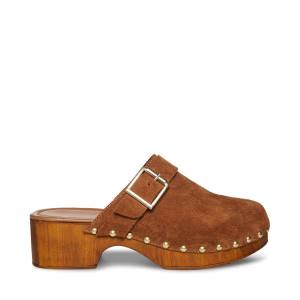 Dámské Lodičky Steve Madden Dana Cognac Semišové Heel Hnědé | SM-327RY