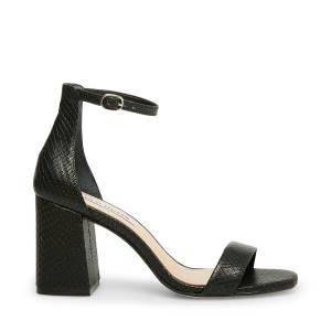 Dámské Lodičky Steve Madden Gracelynn Snake Heel Černé Hadí Kůže | SM-254WB