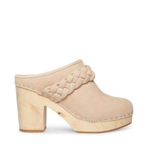 Dámské Lodičky Steve Madden Highland Tan Nubuck Heel Hnědé | SM-740DY