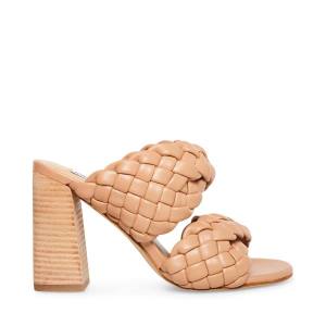 Dámské Lodičky Steve Madden Twisted Tan Heel Hnědé | SM-297IH