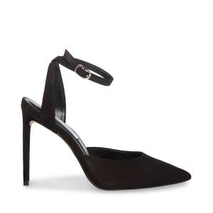 Dámské Lodičky Steve Madden Vase Nubuck Heel Černé | SM-297XK