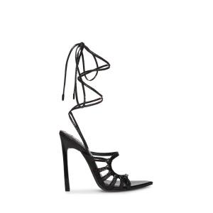 Dámské Lodičky Steve Madden Whitney Snake Heel Černé Hadí Kůže | SM-539KE