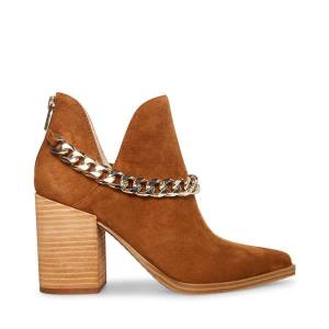 Dámské Nízké Kozačky Steve Madden Cedar-c Chestnut Semišové Hnědé | SM-394JQ