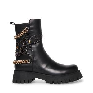 Dámské Nízké Kozačky Steve Madden Chain Černé Viacfarebný | SM-057LT