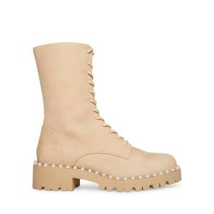 Dámské Nízké Kozačky Steve Madden Conrad Bone Nubuck Béžový | SM-865JC