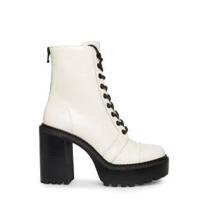 Dámské Nízké Kozačky Steve Madden Core Læder Bílé | SM-073PQ