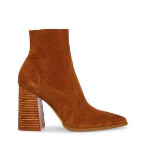 Dámské Nízké Kozačky Steve Madden Julina Chestnut Semišové Hnědé | SM-826OX