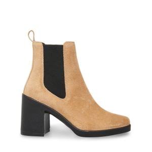 Dámské Nízké Kozačky Steve Madden Match Taupe Semišové Šedé Hnědé | SM-598MX