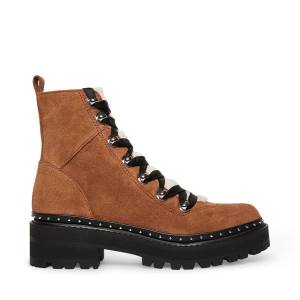 Dámské Nízké Kozačky Steve Madden Rainier Chestnut Semišové Hnědé | SM-049YI