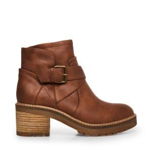 Dámské Nízké Kozačky Steve Madden Vanessah Cognac Hnědé | SM-651IY