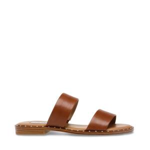 Dámské Sandály Steve Madden Ivara Cognac Læder Hnědé | SM-836SQ