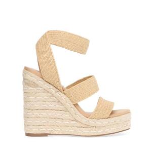 Dámské Sandály Steve Madden Shimmy Natural Raffia Béžový | SM-029YK