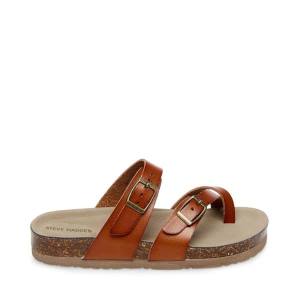 Dětské Sandály Steve Madden Jbeached Cognac Hnědé | SM-841RP