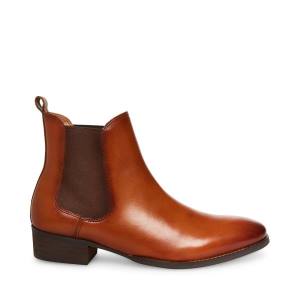 Pánské Boty Steve Madden Paterson Tan Læder Hnědé | SM-230DK