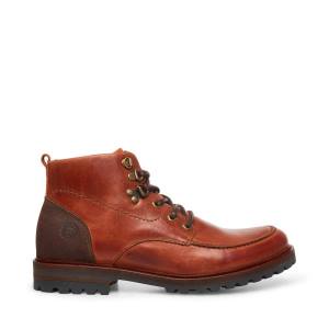 Pánské Boty Steve Madden Trekker Cognac Læder Hnědé | SM-850AQ