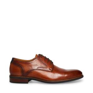 Pánské Společenské Boty Steve Madden Bannon Cognac Læder Hnědé | SM-387KL