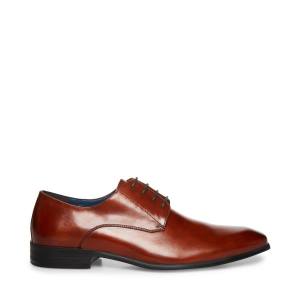 Pánské Společenské Boty Steve Madden Beaux Cognac Læder Hnědé | SM-351CQ