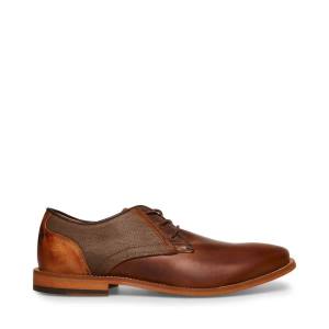 Pánské Společenské Boty Steve Madden Lad Cognac Læder Hnědé | SM-106CG